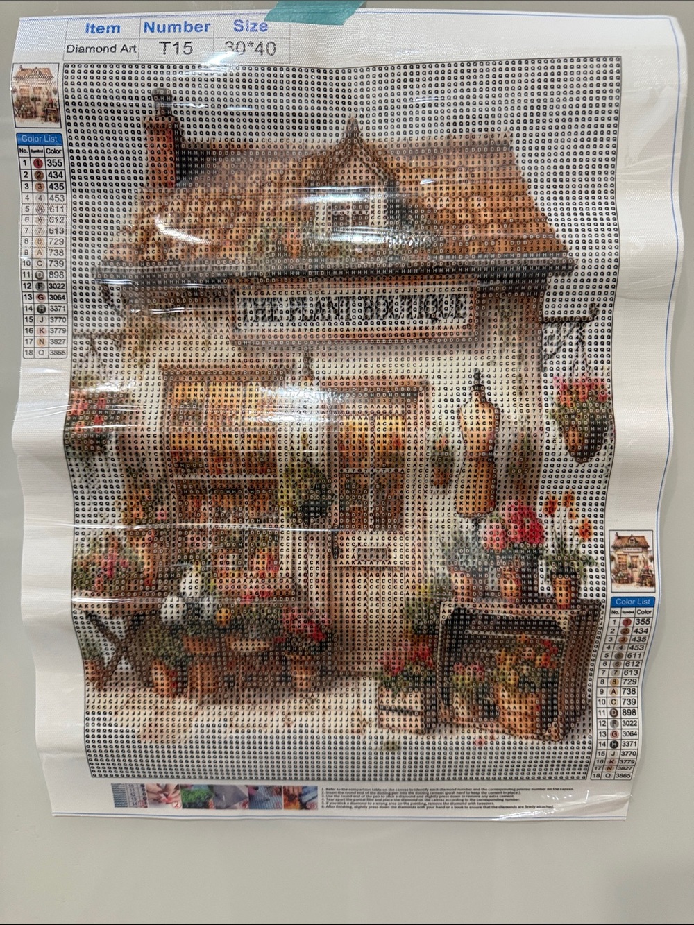 Plant Boutique Shop Diamond Art Painting Kit 30x40cm